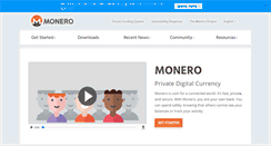 Desktop Screenshot of getmonero.org