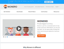 Tablet Screenshot of getmonero.org
